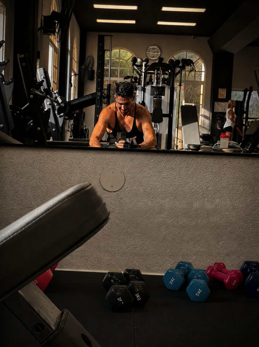 Pablo Vicente, entrenador personal, en su gimnasio
